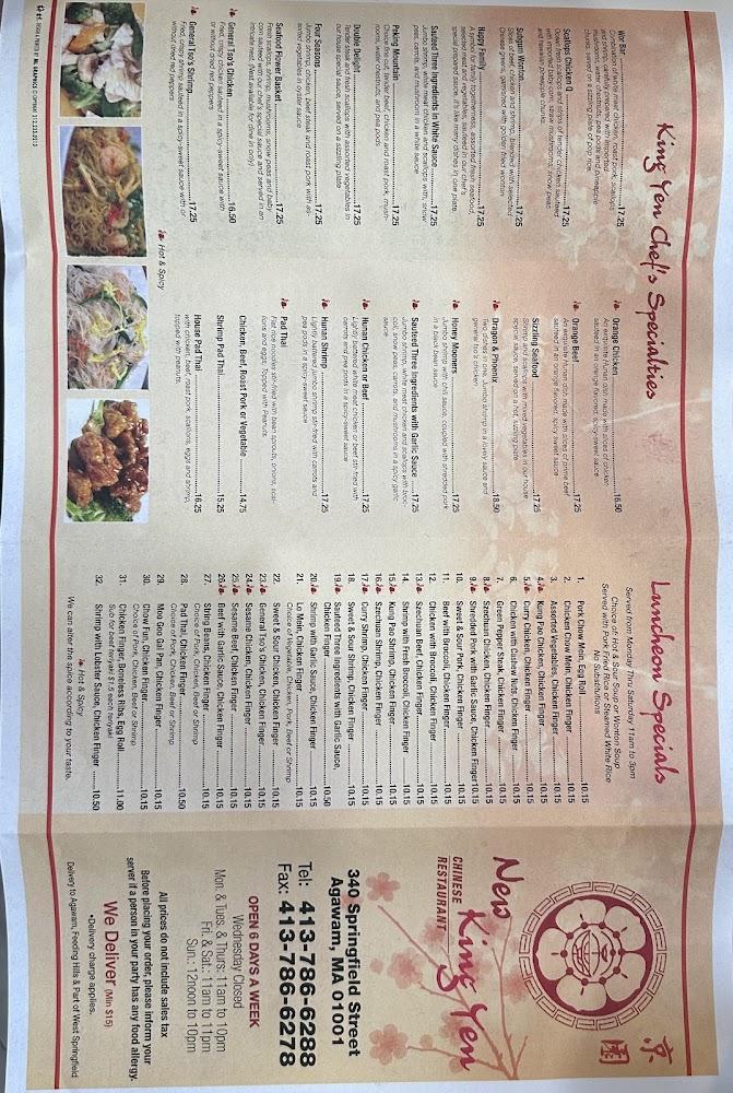New King Yen Chinese Restaurant Menu image 2